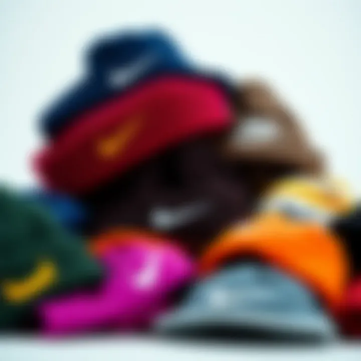 Diverse Nike Knitted Hat Collection Various colors and styles of Nike knitted hats