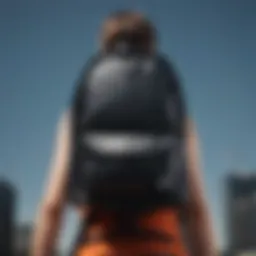 Sleek design of the Nike Mini Backpack showcasing its black exterior