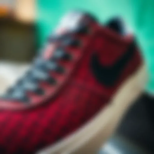 Detailed Design Texture of Nike SB Sebastian Janoski Close-up view of the unique texture and design of the Nike SB Sebastian Janoski