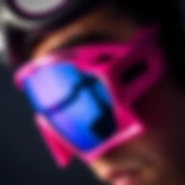 Design Features of Pink Oakleys Close-up of Pink Oakleys showcasing design details