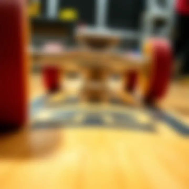 Detailed View of Skateboard Components Close-up of skateboard components