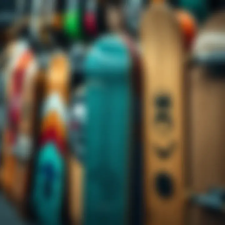 A Diverse Collection of Skateboards Diverse range of skateboards on display