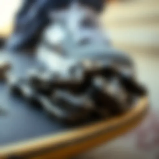 Durable Skateboarding Chain A close-up view of a durable skateboarding chain