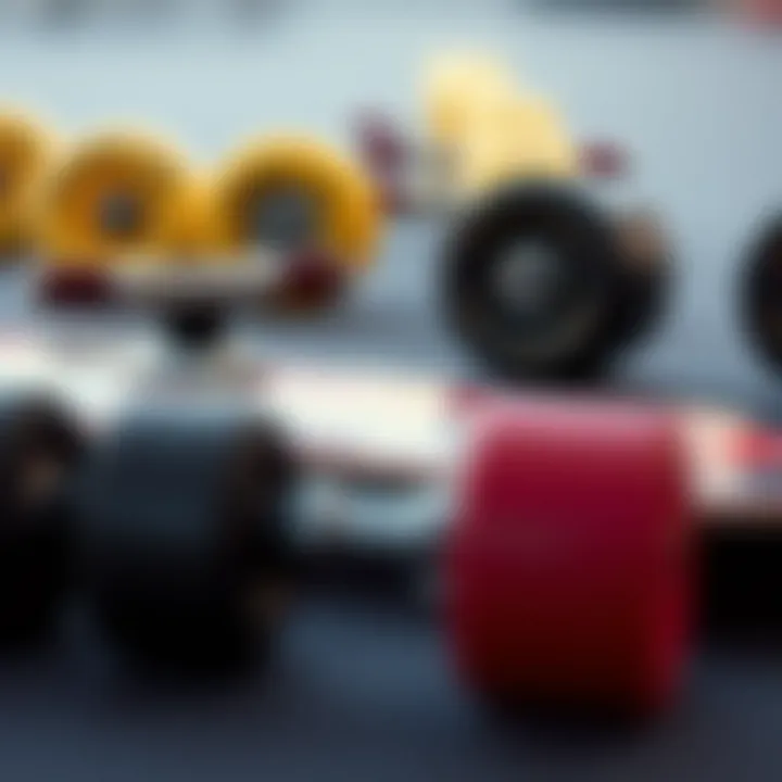 Variety of Wheel Types for Enhanced Performance Comparison of wheel types and sizes on Santa Cruz pre-built skateboards