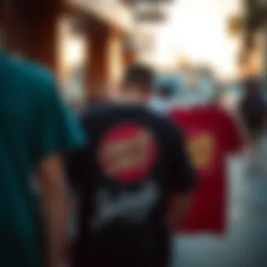 Diverse Santa Cruz T-Shirt Designs Various Santa Cruz t-shirt designs reflecting skate culture