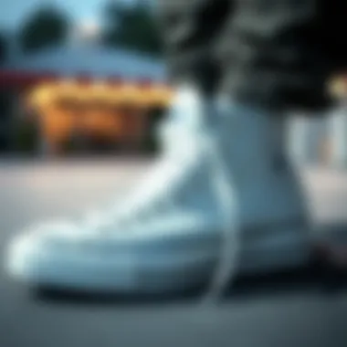 Historical display of Converse's influence on skate culture