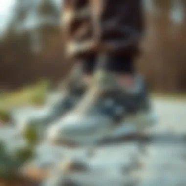 Fashion Meets Sustainability in Eco Sneakers Stylish eco sneakers displayed in a natural setting