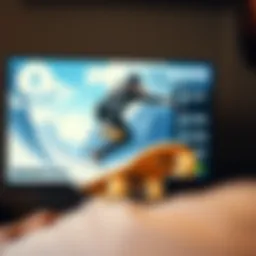 Cloud gaming interface showcasing Skate 3
