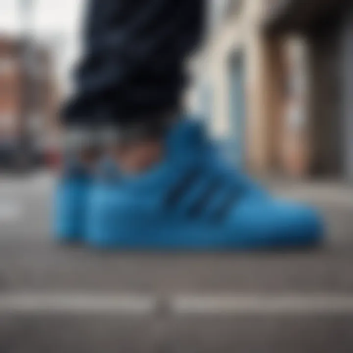 Side view of the Adidas Forum Low Blue illustrating its functional design.