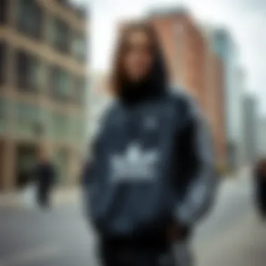 Urban Style with Adidas Windbreaker Adidas windbreaker in an urban setting