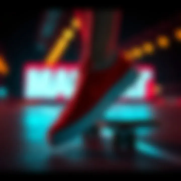 Artistic representation of the all-red Nike Blazer in skateboarding culture