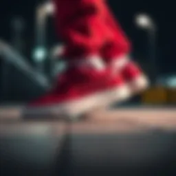 The all-red Nike Blazer showcasing its sleek design
