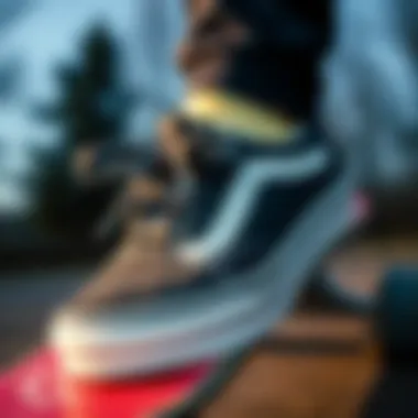 Vans Shoes for Skateboarding Enthusiasts Stylish Vans shoes on a skateboard