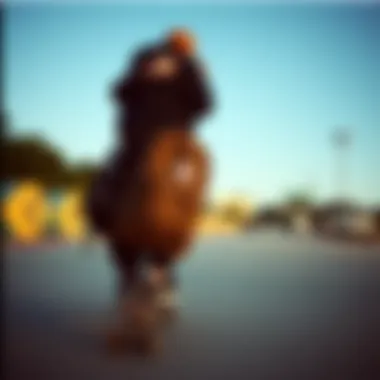 Carhartt Essential Backpack being used for skateboarding