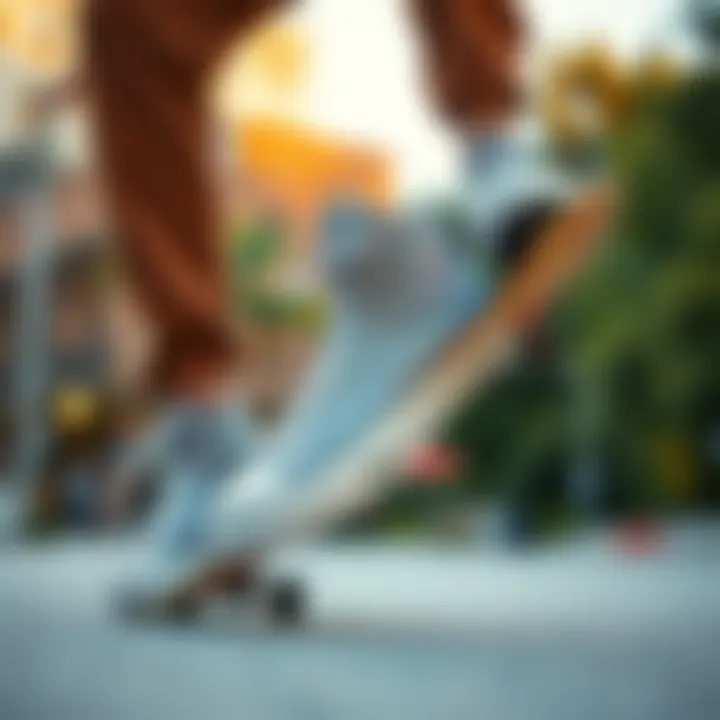 Skateboarding Action in Chuck Taylor High Lugged Skateboarder performing tricks while wearing Chuck Taylor High Lugged