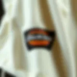 Close-up view of Cream Dickies 874 fabric showcasing durability