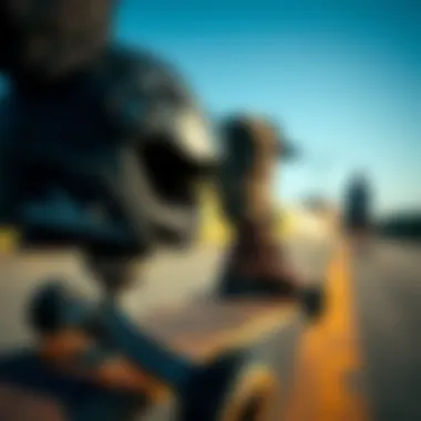 Tailoring Gear for Stance Close-up of skateboard gear adjustments tailored for different stances, highlighting personal expression