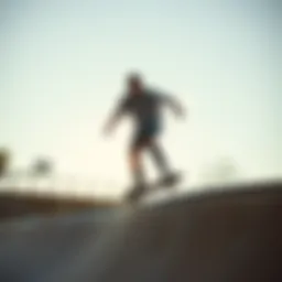 A skateboarder demonstrating a regular stance on a ramp, showcasing balance and technique