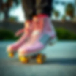 Close-up of pastel-colored Impala skates showcasing their design