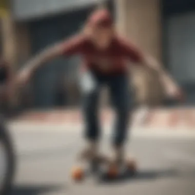An adaptive skateboard, showcasing modifications made for larger frames.