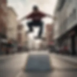 A skateboarder demonstrating a trick on a ramp, showcasing balance and skill.