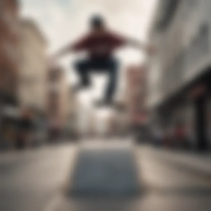 A skateboarder demonstrating a trick on a ramp, showcasing balance and skill.