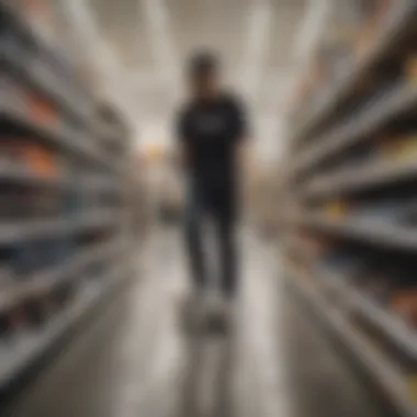 Accessibility of Skateboarding Gear Young skateboarders shopping for equipment at Walmart