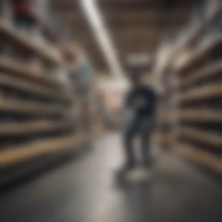 Display of skateboarding gear available at Walmart