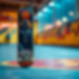 A vivid skateboard deck featuring Star Wars-themed artwork