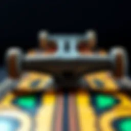 Close-up view of a Minilogo deck showcasing its unique graphic design