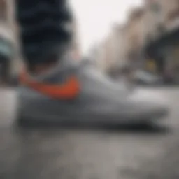 Nike Blazer Low Grey sneaker showcasing its unique design.