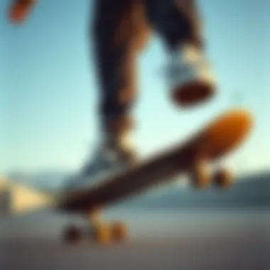 Nike SB Chron 2 in Action on the Skateboard Skater demonstrating the Nike SB Chron 2 during a trick