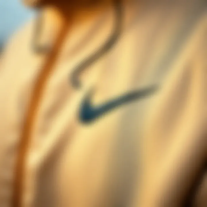 Close-Up of Nike Woven Jacket Material Texture Close-up of Nike woven jacket material texture
