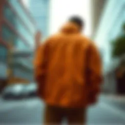 Stylish Nike woven jacket in urban setting