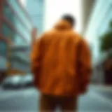 Stylish Nike Woven Jacket in Urban Setting Stylish Nike woven jacket in urban setting