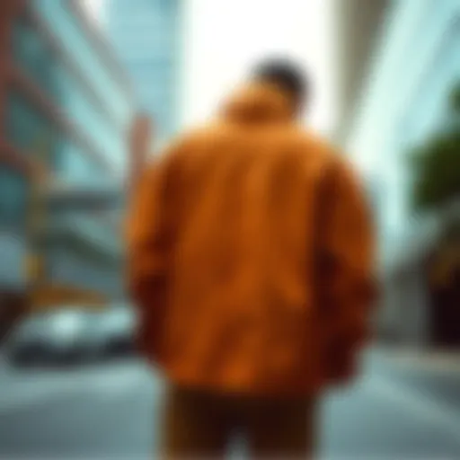 Stylish Nike Woven Jacket in Urban Setting Stylish Nike woven jacket in urban setting