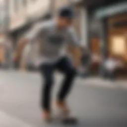 A skateboarder wearing a stylish dad hat while performing a trick
