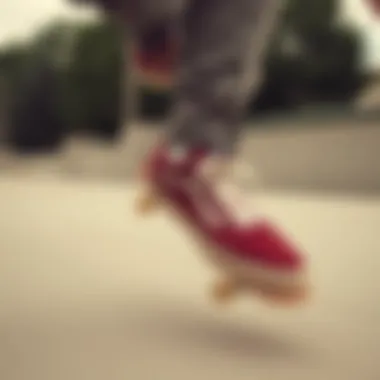 Skater in Action with Vans Old Skool Pro Suede Skater performing tricks while wearing Vans Old Skool Pro Suede