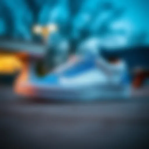 Classic Design of the Vans Old Skool Vans Old Skool showcasing white and blue colorway