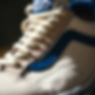 Intricate Details of the Iconic Sneaker Close-up of the Vans Old Skool's unique design details