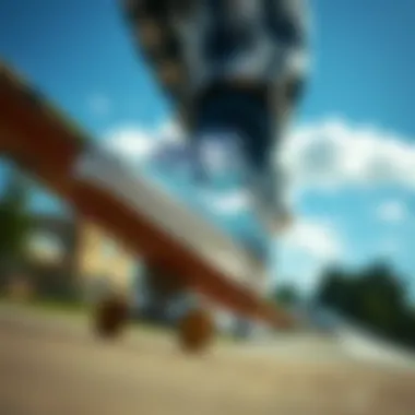 Vans Old Skool in Action Vans Old Skool being worn by a skateboarder