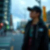 Urban street style showcasing iconic apparel