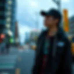 Urban street style showcasing iconic apparel