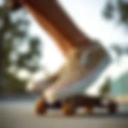 Vans Cheetah Print Slip-Ons on skateboard