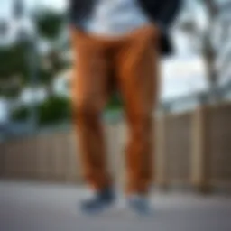 Stylish Vans chino pants showcased in a casual setting