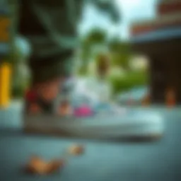 Vans with a vibrant floral pattern showcasing the blend of skate culture and fashion