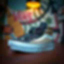 Classic Vans Hi Shoes with a stylish backdrop