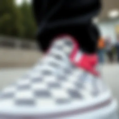 Durable Materials of the Vans Kyle Walker Slip-On Close-up of the Vans Kyle Walker Slip-On's durable materials