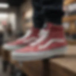 Vans outlet showcasing diverse sneaker styles for skateboarders