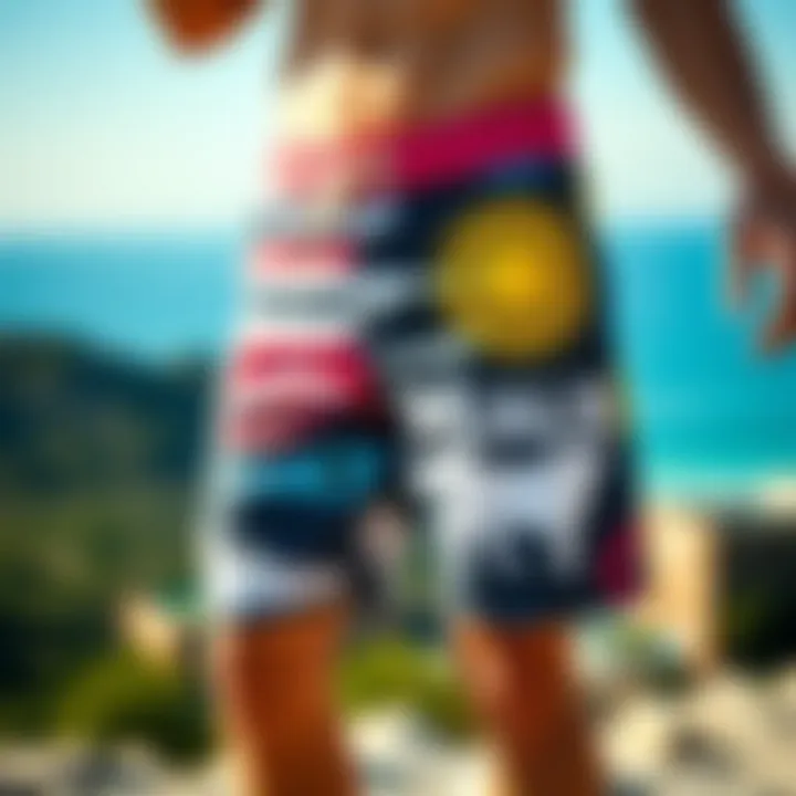 Unique Designs in Guys Boardshorts Vibrant boardshorts showcasing unique designs